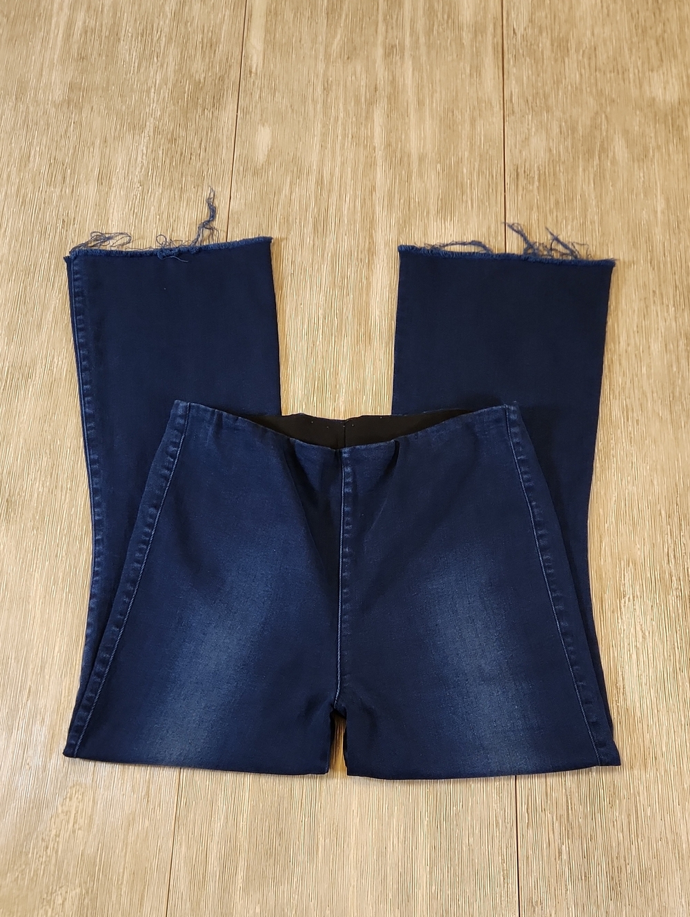 Frank & Eileen Illusion High Rise Pull-On Crop Denim Jeans (Size: 29)